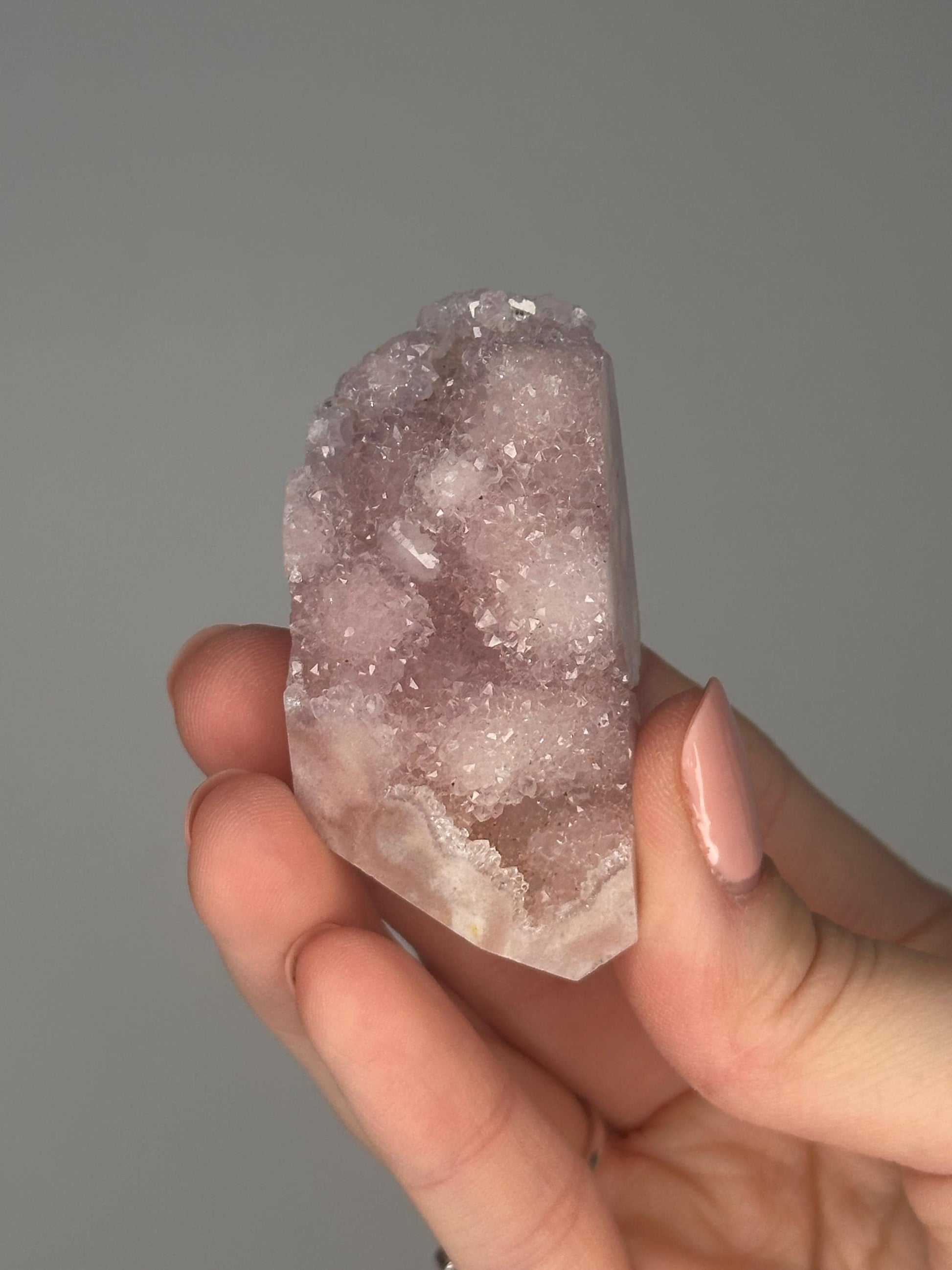 Pink Amethyst Flower Agate Freeform | Natural Crystal Sculpture | Decorative Mineral Display Piece for Home Decor Accent