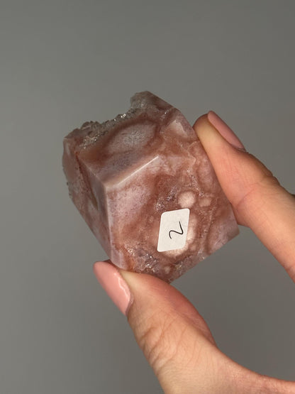 Pink Amethyst Flower Agate Freeform | Natural Crystal Sculpture | Decorative Mineral Display Piece for Home Decor Accent