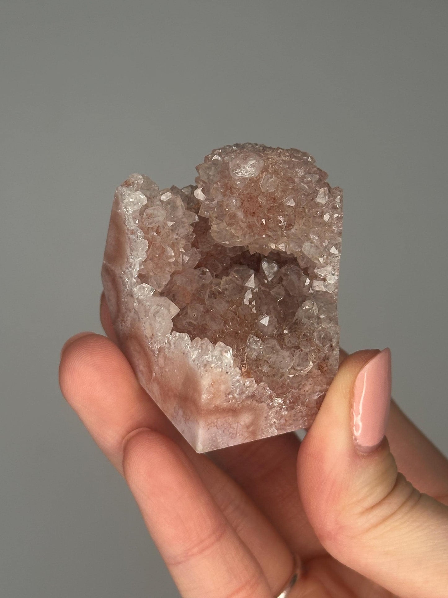 Pink Amethyst Flower Agate Freeform | Natural Crystal Sculpture | Decorative Mineral Display Piece for Home Decor Accent