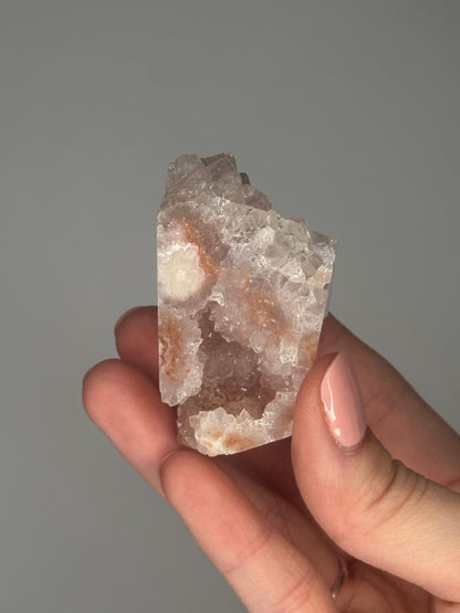 Pink Amethyst Flower Agate Freeform | Natural Crystal Sculpture | Decorative Mineral Display Piece for Home Decor Accent