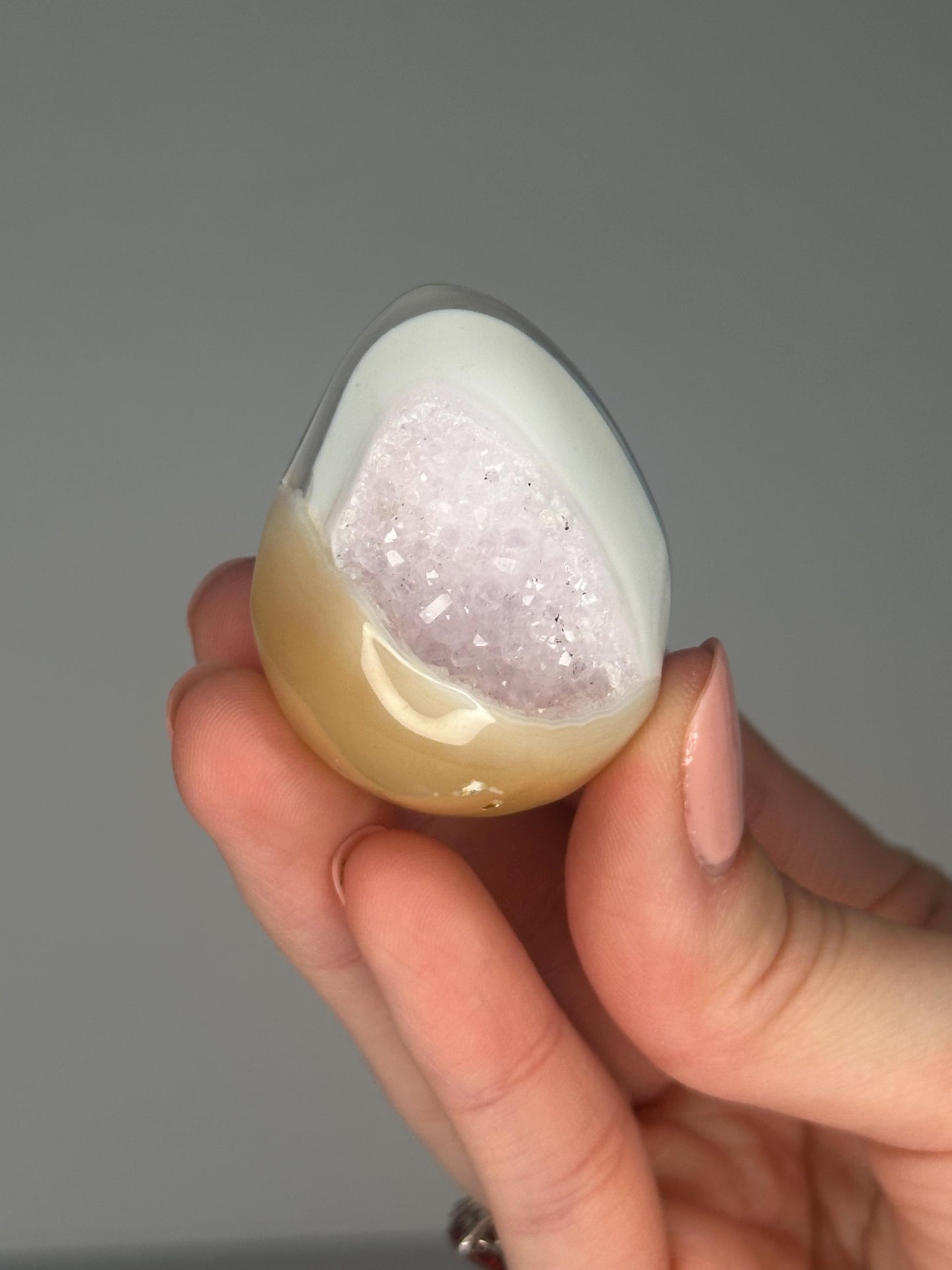 Druzy Agate Mini Eggs - YOU PICK! | Natural Sparkling Agate Crystal Carving | Small Polished Egg Display Stone for Collectors & Decor