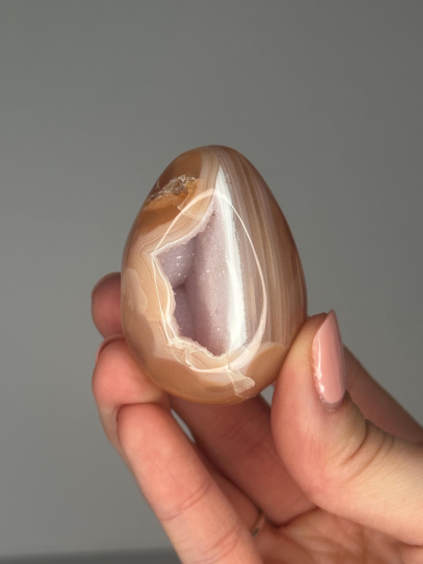 Druzy Agate Mini Eggs - YOU PICK! | Natural Sparkling Agate Crystal Carving | Small Polished Egg Display Stone for Collectors & Decor