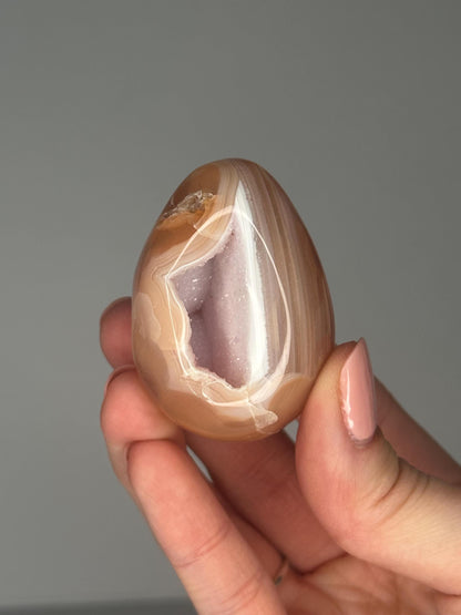 Druzy Agate Mini Eggs - YOU PICK! | Natural Sparkling Agate Crystal Carving | Small Polished Egg Display Stone for Collectors & Decor