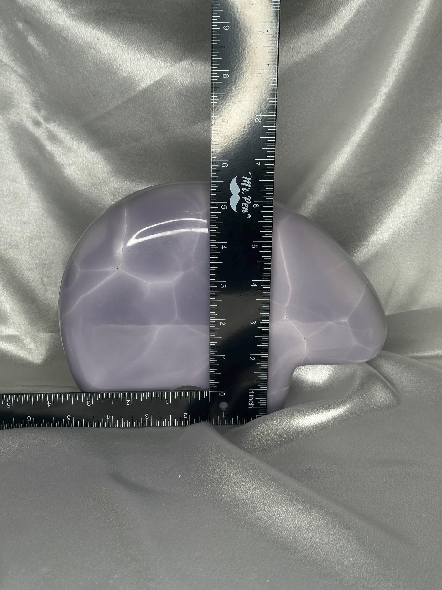 Extra Large Yttrium Lavender Fluorite Zuni Bear | Purple Fluorite Animal Carving | Collector Crystal Display Piece