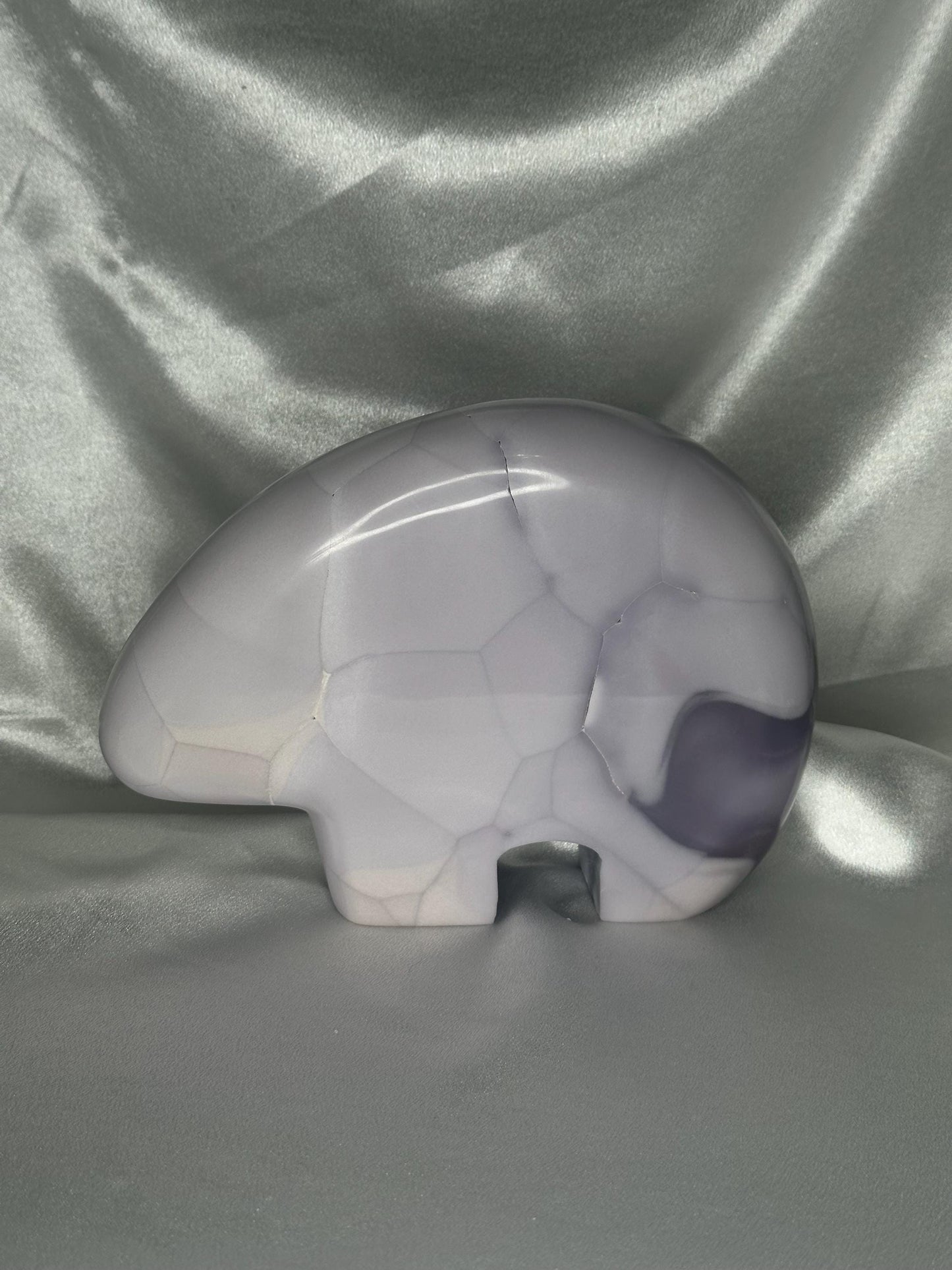 Extra Large Yttrium Lavender Fluorite Zuni Bear | Purple Fluorite Animal Carving | Collector Crystal Display Piece