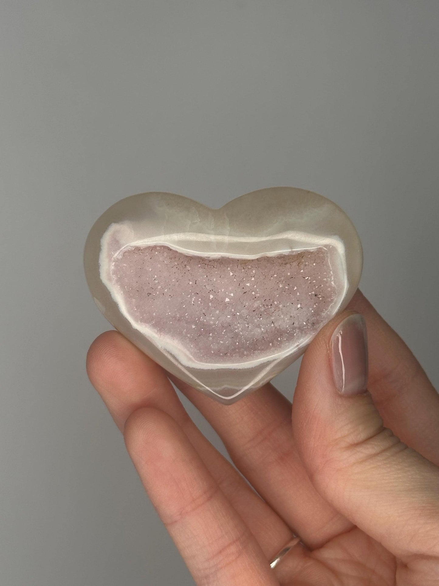 Druzy Agate Mini Hearts - YOU PICK! | Natural Sparkling Agate Crystal Carving | Small Polished Heart Display Stone for Collectors & Decor