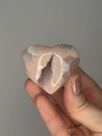 Druzy Agate Mini Hearts - YOU PICK! | Natural Sparkling Agate Crystal Carving | Small Polished Heart Display Stone for Collectors & Decor