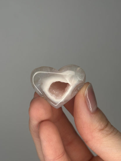 Druzy Agate Mini Hearts - YOU PICK! | Natural Sparkling Agate Crystal Carving | Small Polished Heart Display Stone for Collectors & Decor