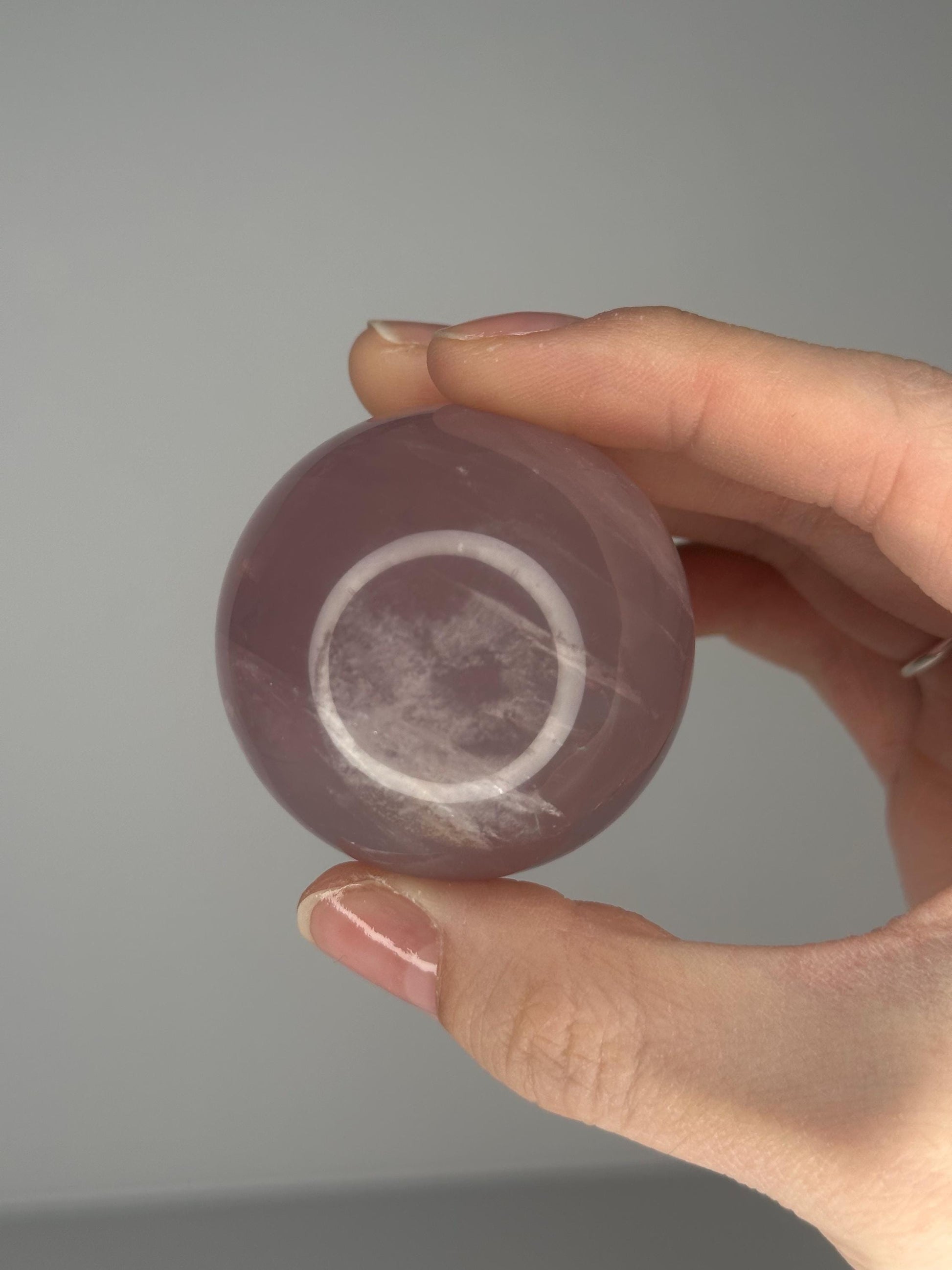 Rose Quartz Sphere – Polished Pink Crystal Orb of Love, Gentle Heart Chakra Stone, Decor, Meditation, or Gift Display