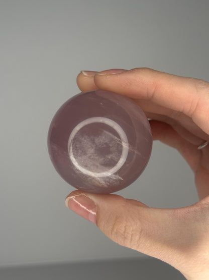 Rose Quartz Sphere – Polished Pink Crystal Orb of Love, Gentle Heart Chakra Stone, Decor, Meditation, or Gift Display