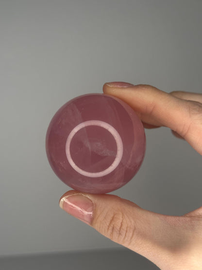 Rose Quartz Sphere – Polished Pink Crystal Orb of Love, Gentle Heart Chakra Stone, Decor, Meditation, or Gift Display