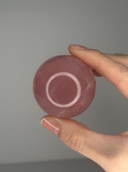 Rose Quartz Sphere – Polished Pink Crystal Orb of Love, Gentle Heart Chakra Stone, Decor, Meditation, or Gift Display