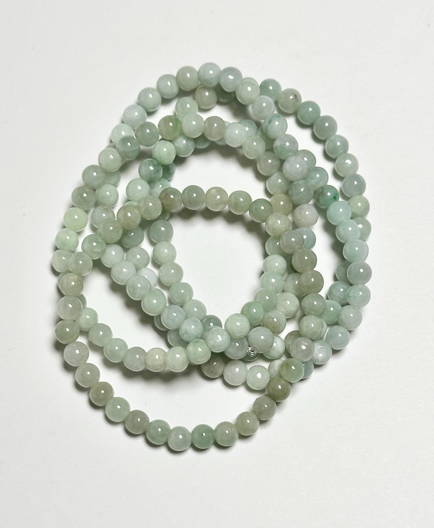 Jade Bracelet 5.5mm | Natural Jade Gemstone Beaded Bracelet | Polished Green Stone Jewelry for Everyday Wear & Crystal Collectors