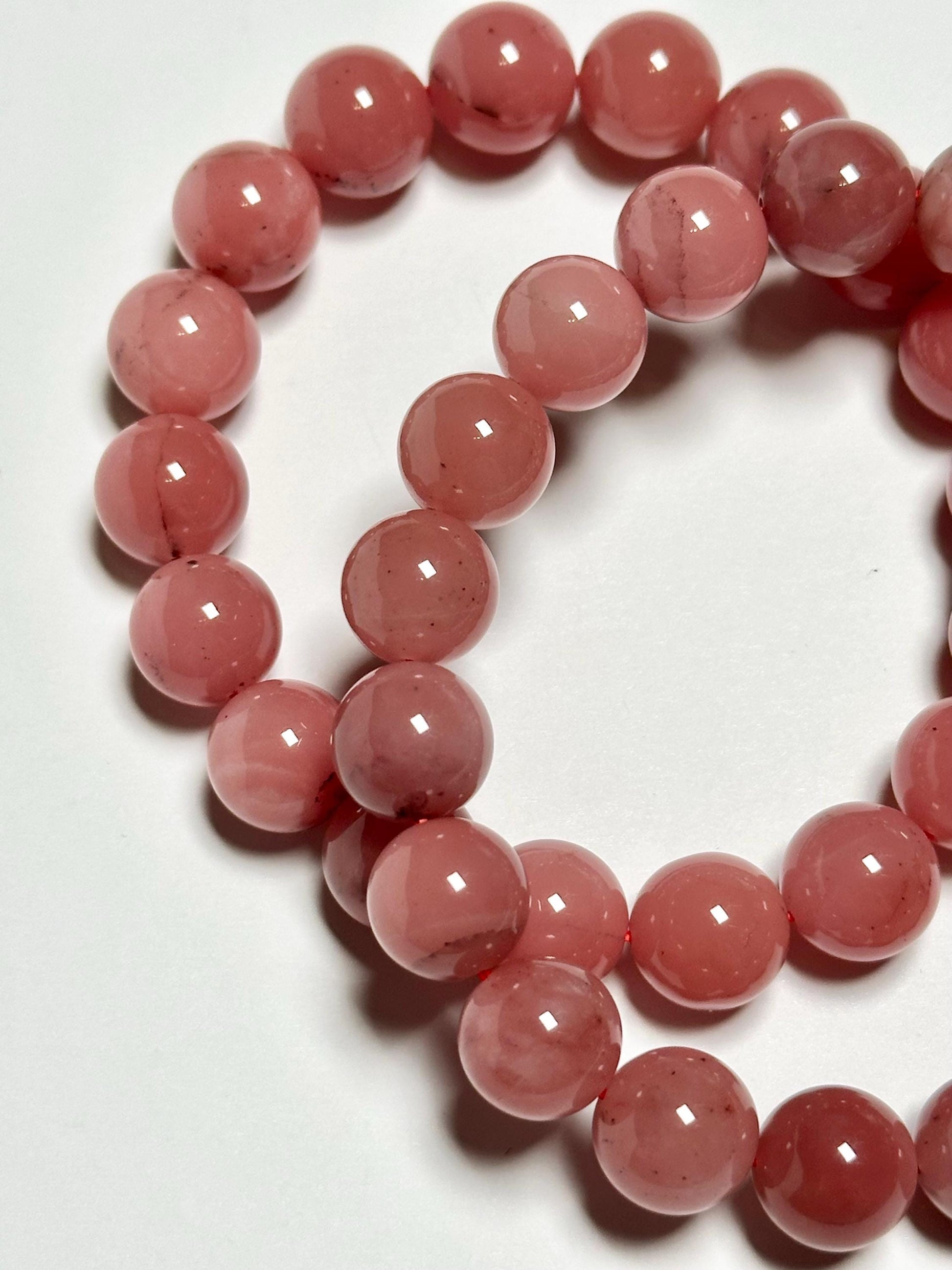 Guava Quartz Bracelet 11mm | Natural Pink Quartz Beaded Bracelet | Polished Gemstone Jewelry for Collectors & Everyday Wear