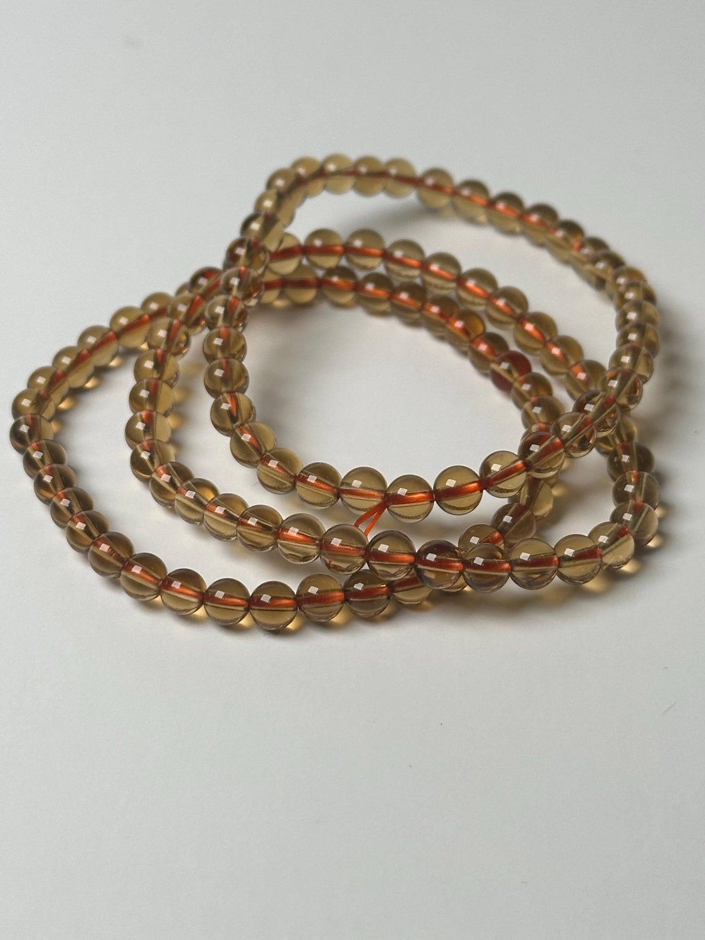 Citrine Bead Bracelet 5mm | Natural Yellow Quartz Beaded Bracelet | Polished Gemstone Jewelry for Everyday Wear, Layering & Collectors