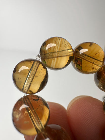 Whiskey Citrine Bracelet 8mm | Natural Golden Citrine Beaded Bracelet | Warm Yellow Gemstone Jewelry for Everyday Wear & Collectors