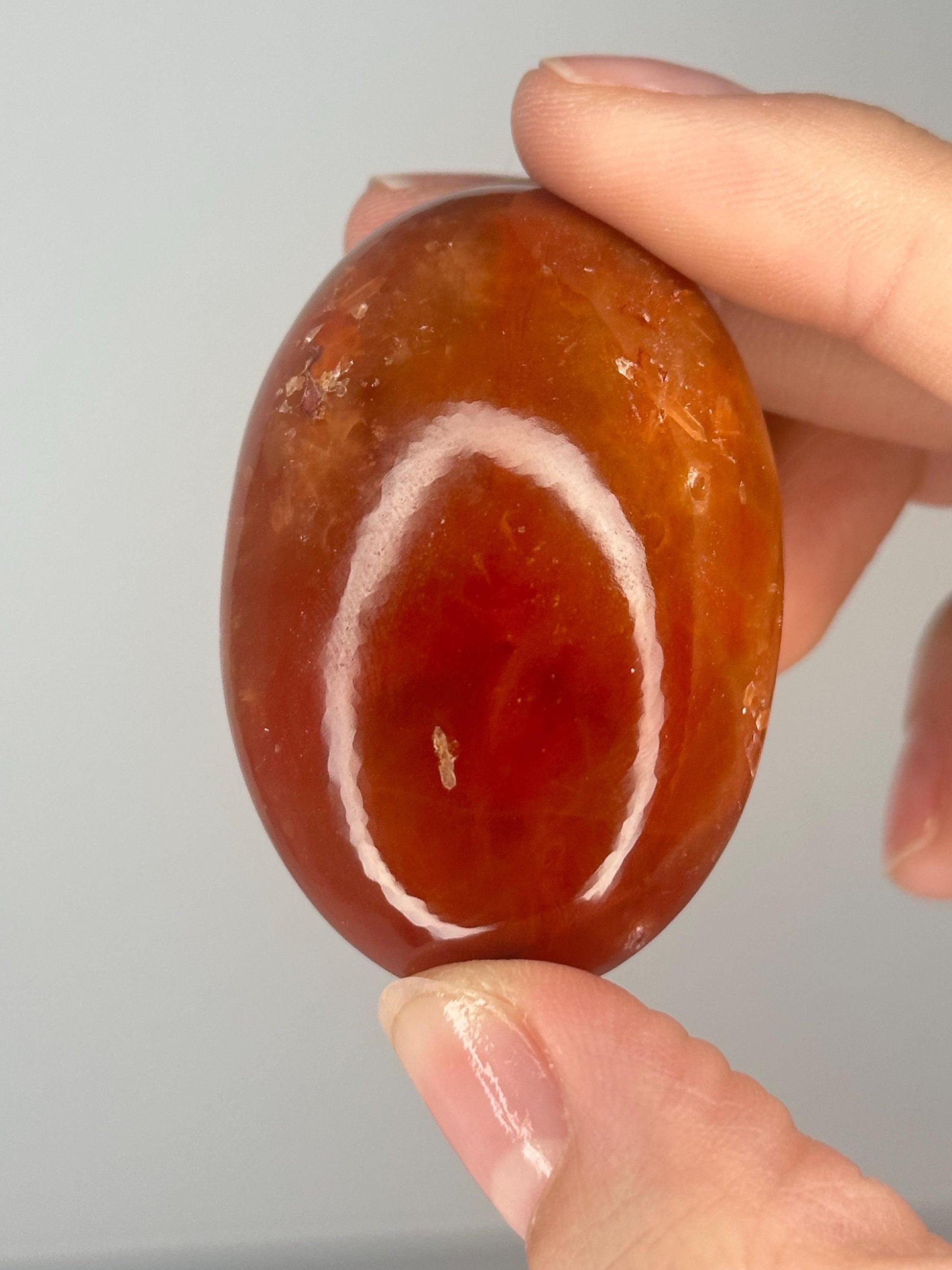 Papaya Quartz Palm Stone | Natural Orange Pink Quartz Crystal | Juicy Tropical Crystal for Joy, Creativity & Collectors