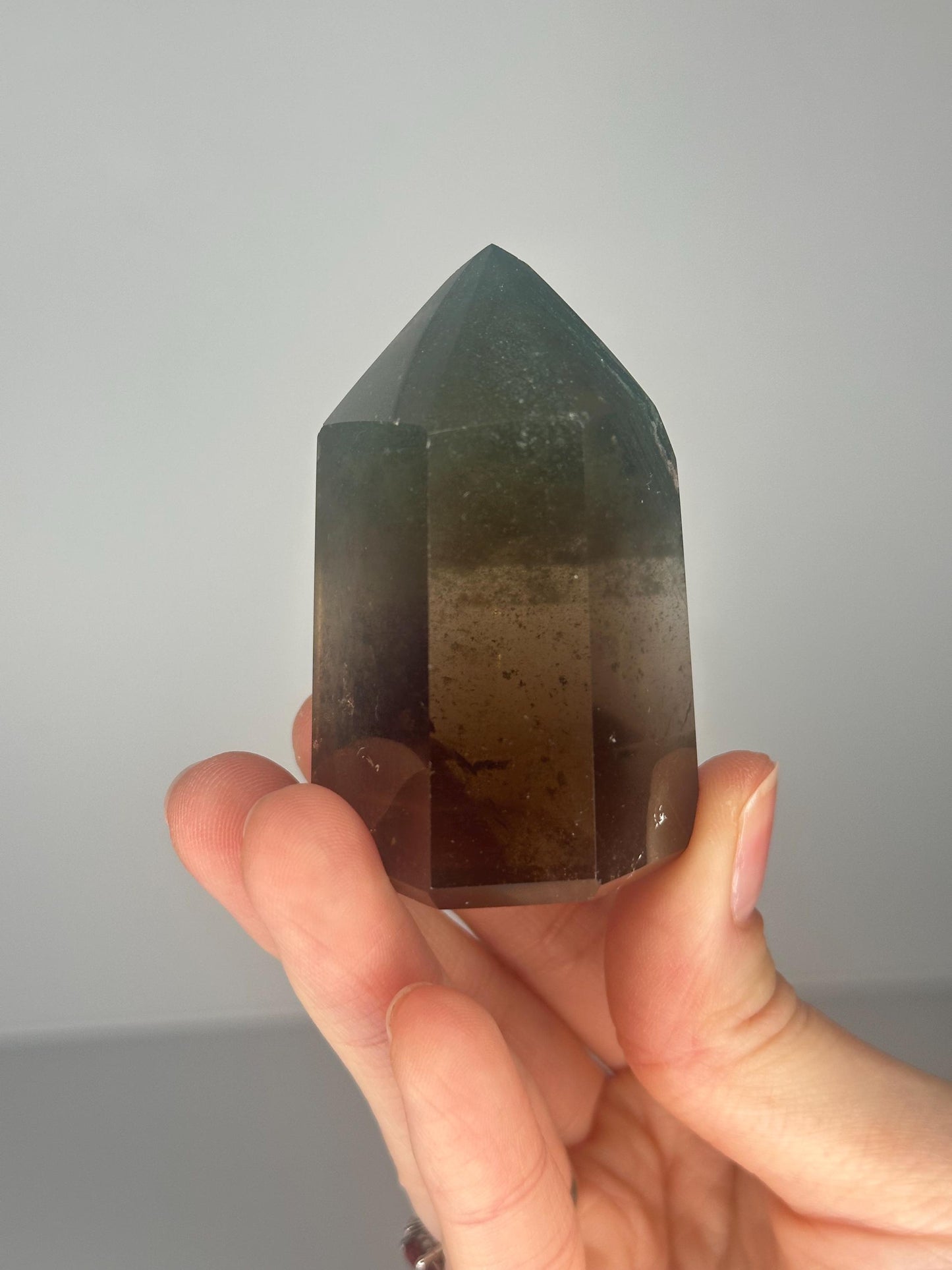 Smoky Quartz with Chlorite Phantoms | Natural Phantom Quartz Crystal | Included Smokey Quartz Specimen for Collectors & Decor
