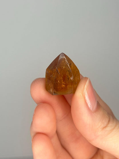 Mini Zambian Citrine Tower | Natural Smoky Honey Quartz Point | Golden Crystal Tower for Abundance, Manifestation & Decor