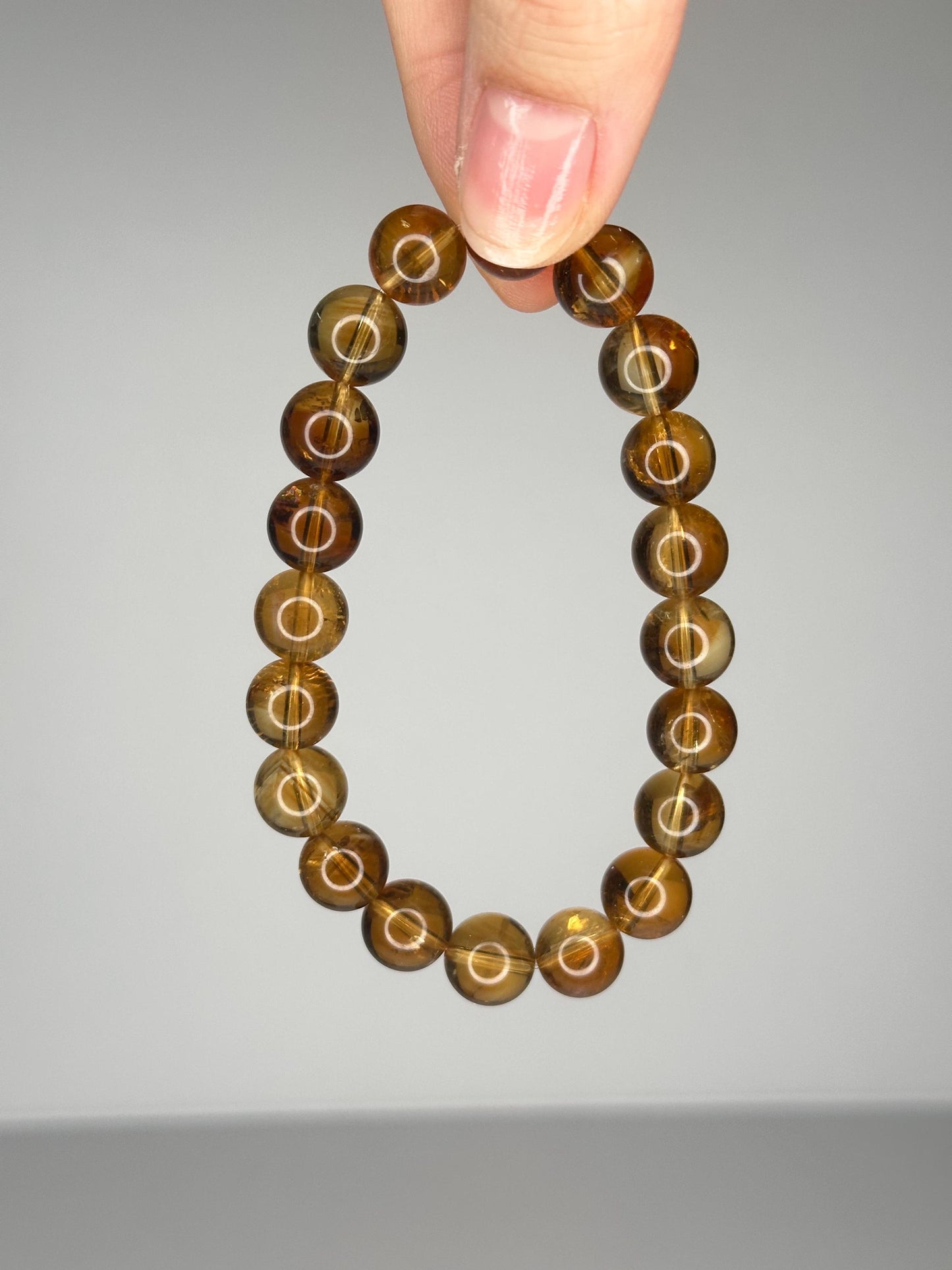 Whiskey Citrine Bracelet 10mm | Natural Golden Citrine Beaded Bracelet | Warm Yellow Gemstone Jewelry for Everyday Wear & Collectors