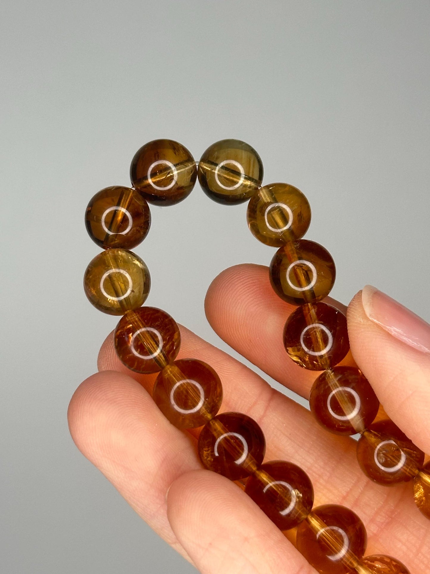 Whiskey Citrine Bracelet 10mm | Natural Golden Citrine Beaded Bracelet | Warm Yellow Gemstone Jewelry for Everyday Wear & Collectors