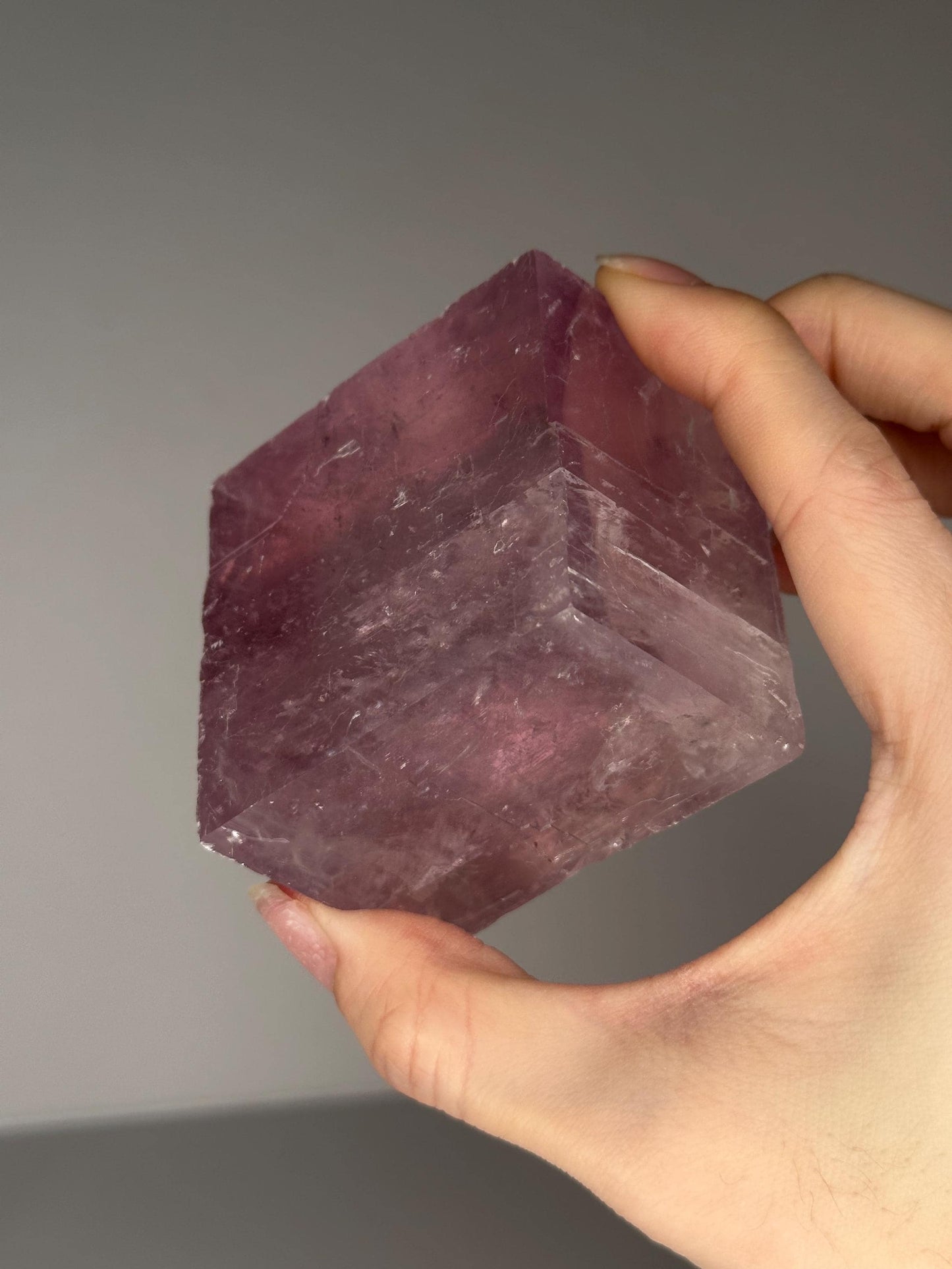 Berry Lavender Calcite from Madagascar | Natural Purple Calcite Crystal | Polished Mineral Specimen for Collectors Display Decor Accent