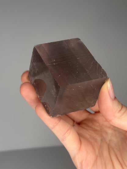 Rutile Calcite Specimen | Natural Calcite Crystal with Rutile Inclusions | Mineral Display Piece for Home Decor Accent