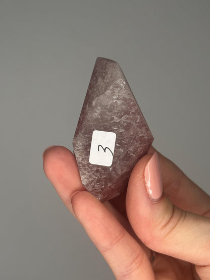 Pink Lithium Quartz Freeform – Polished Crystal Point, Natural Soothing Stone for Emotional, Calming Gemstone Decor, Energy Tool