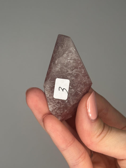 Pink Lithium Quartz Freeform – Polished Crystal Point, Natural Soothing Stone for Emotional, Calming Gemstone Decor, Energy Tool