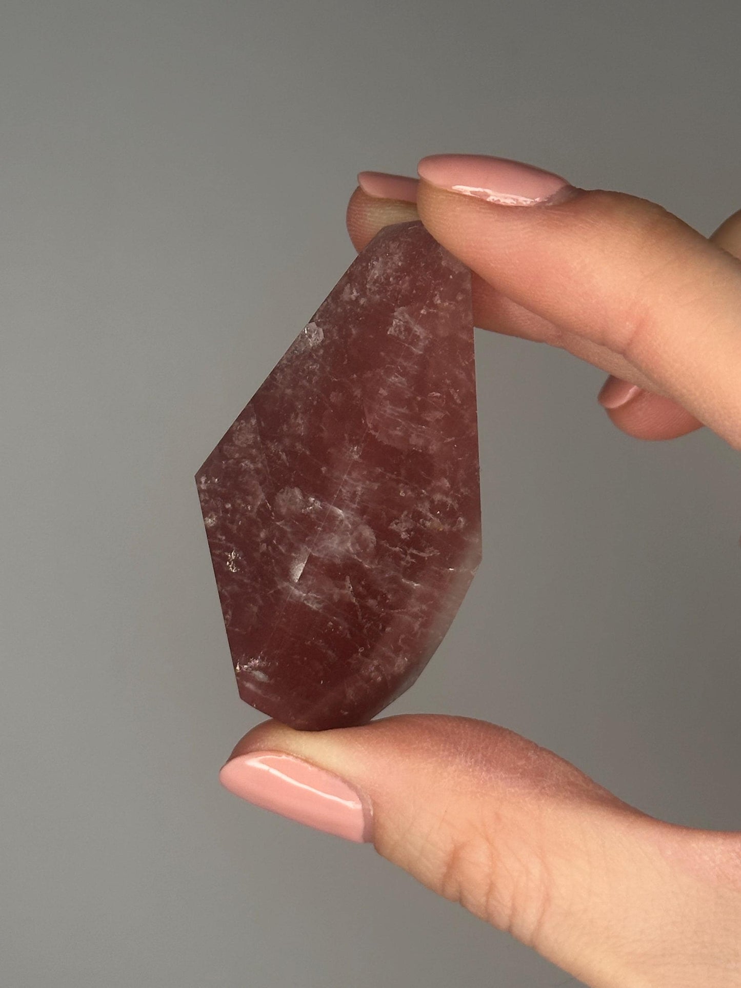 Pink Lithium Quartz Freeform – Polished Crystal Point, Natural Soothing Stone for Emotional, Calming Gemstone Decor, Energy Tool
