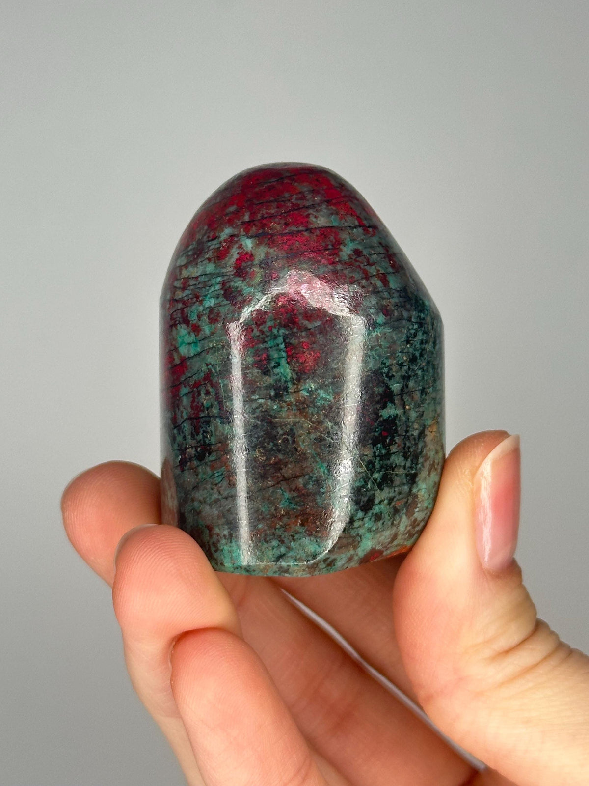 Sonoran Sunrise Freeform | Natural Chrysocolla Cuprite Crystal | Vibrant Red Green Copper Mineral Specimen for Collectors