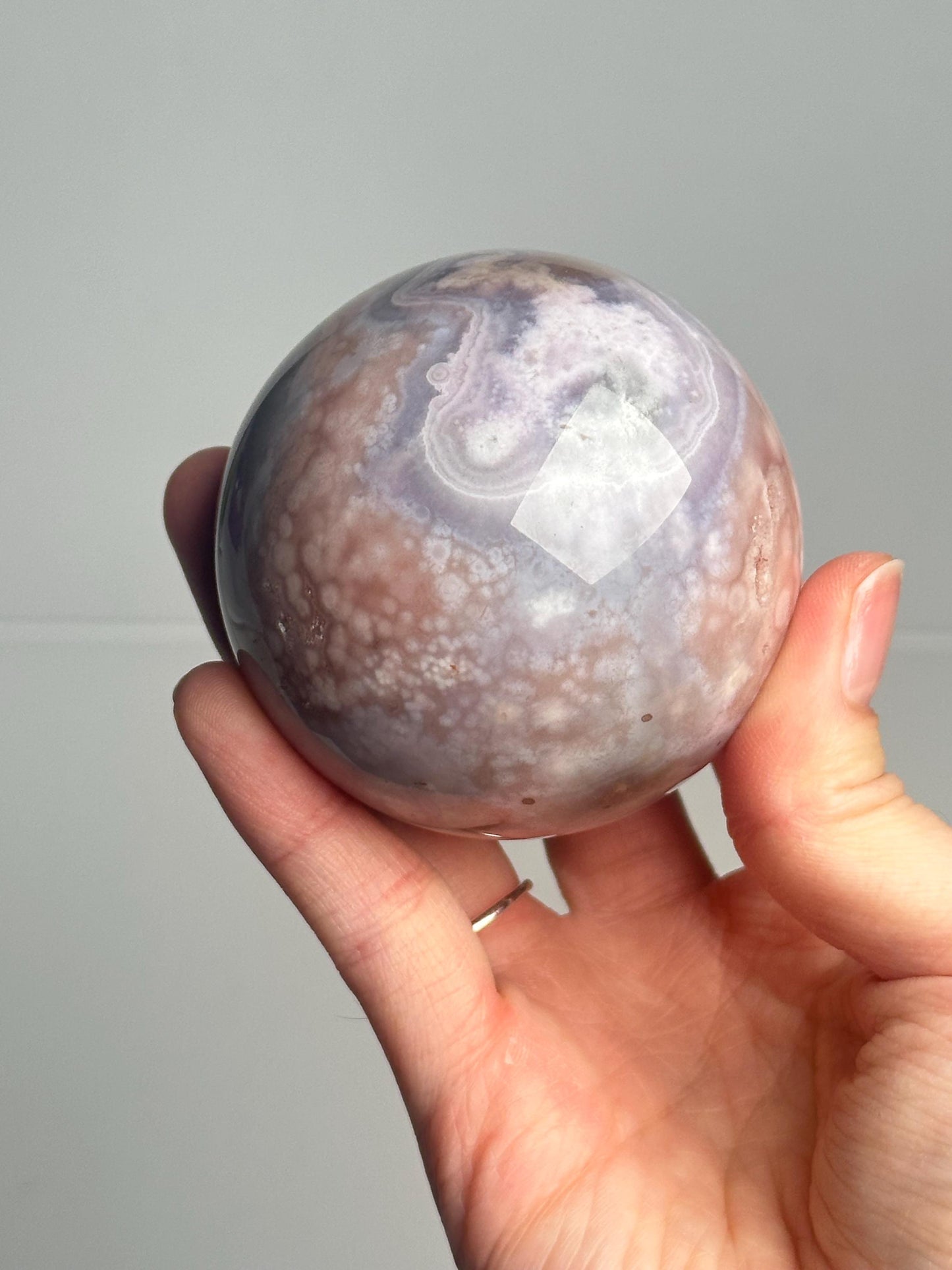 Pink & Blue Amethyst Sphere | Natural Pastel Quartz Crystal Ball | Unique Dreamy Purple Blue Crystal Decor Gift for Collectors