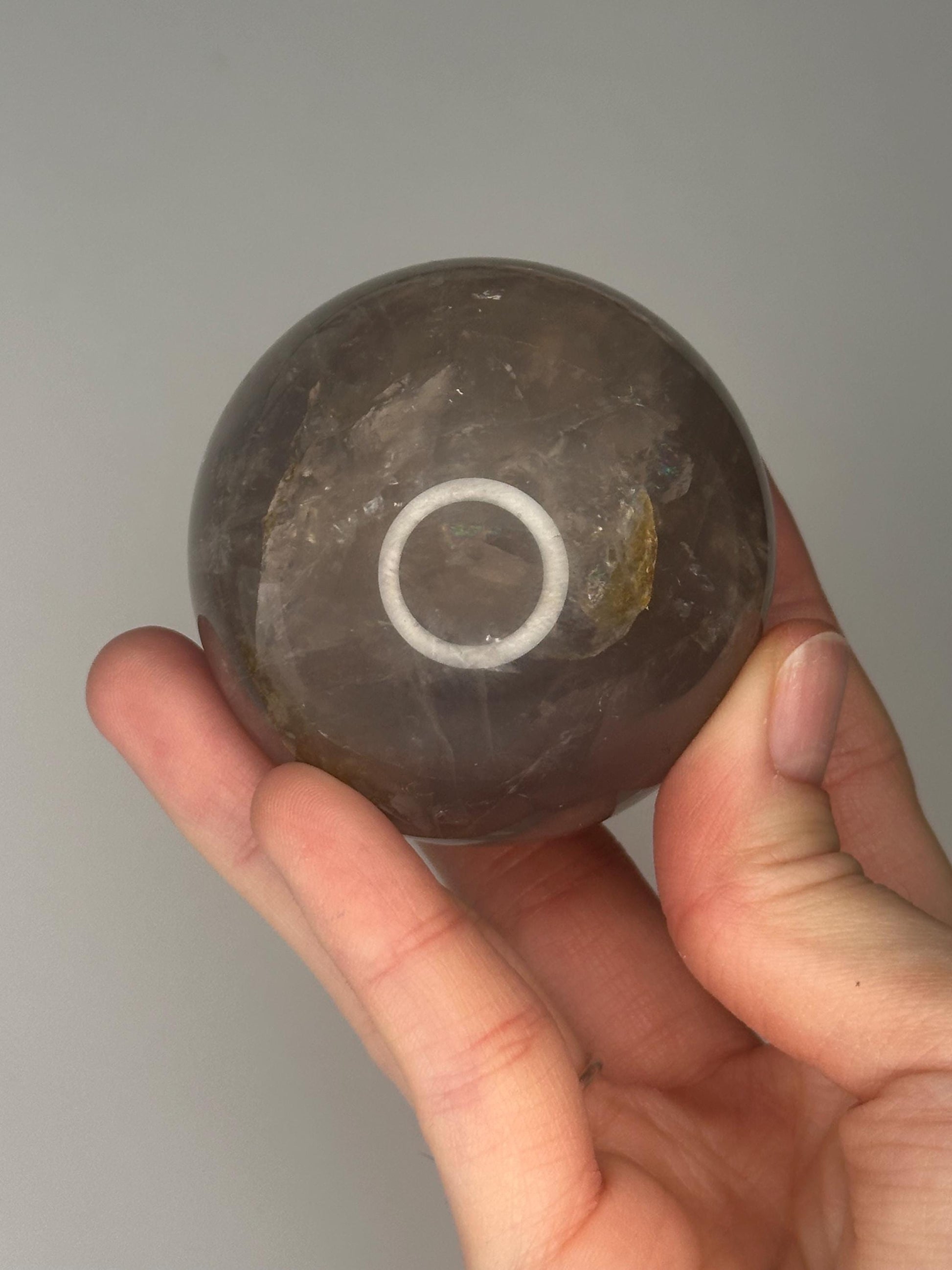Star Blue Rose Quartz Sphere | Natural Quartz Crystal Orb | Smooth Stone Ball Mineral Specimen | Collector Display Decorative Accent