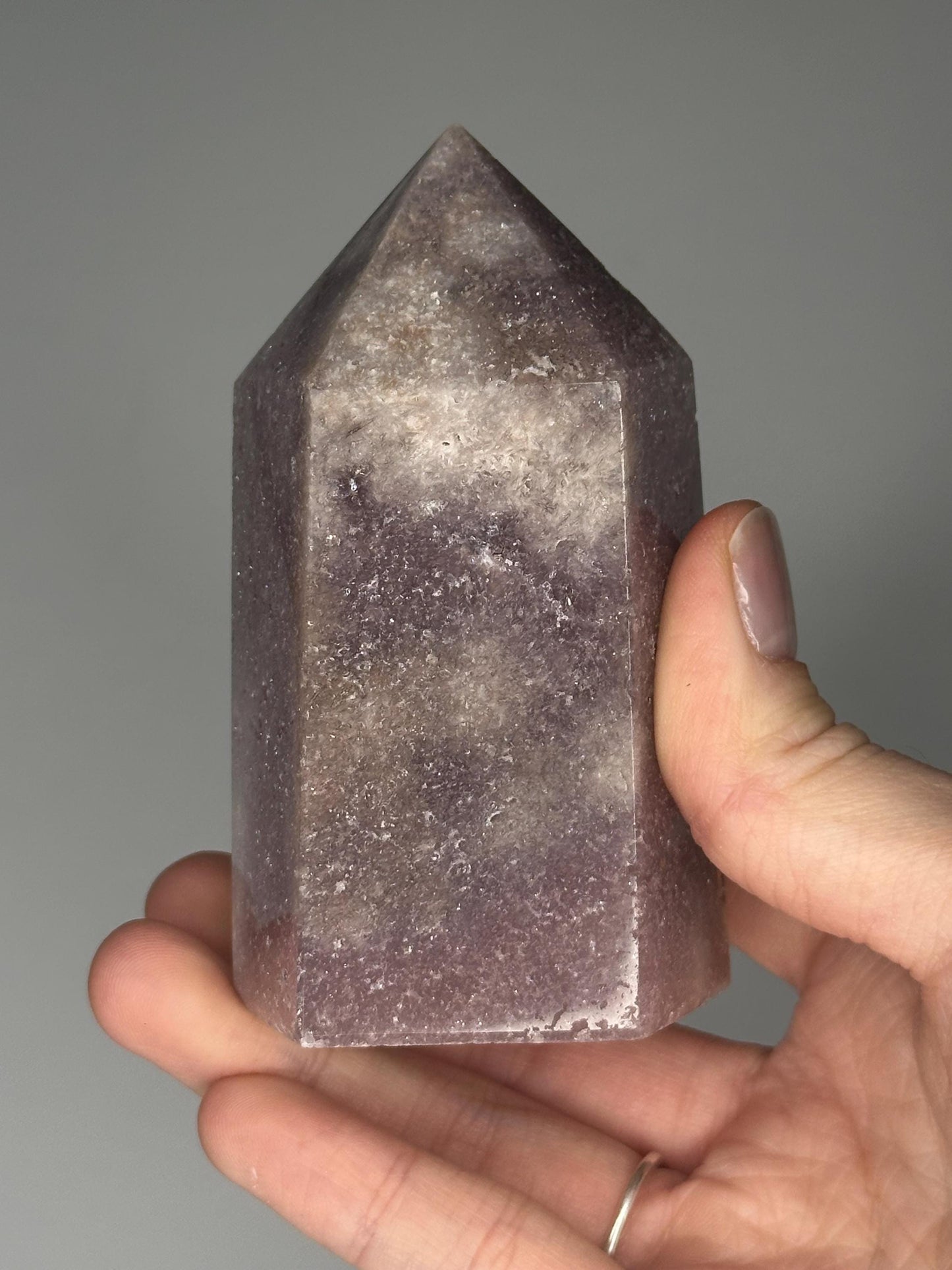 Purple Pink Amethyst Tower | Natural Amethyst Crystal Point | Polished Mineral Display Piece for Home Decor Shelf Accent