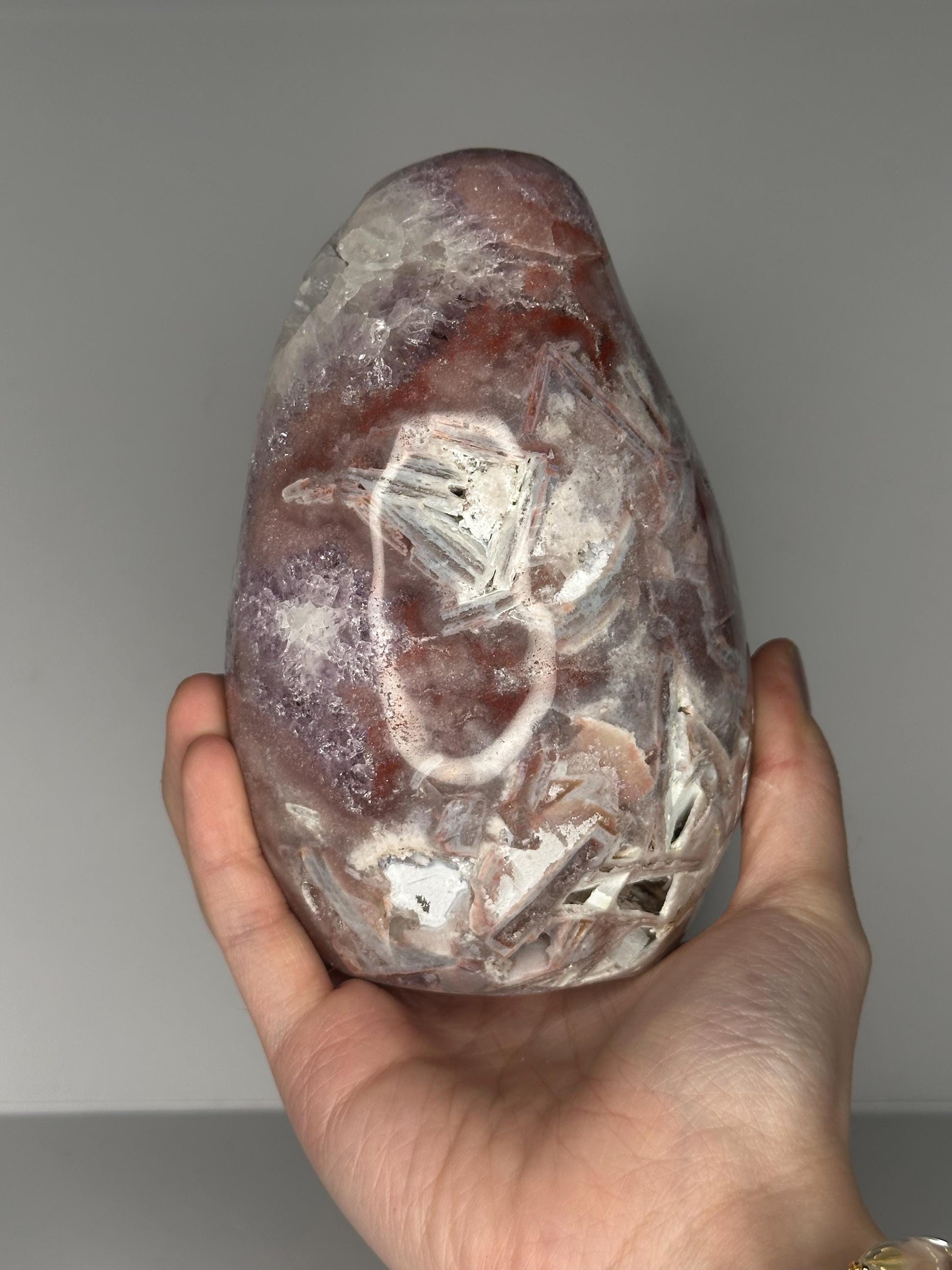 Pink Amethyst Freeform | Natural Pink Amethyst Crystal Sculpture | Decorative Mineral Display Piece for Home Decor Accent
