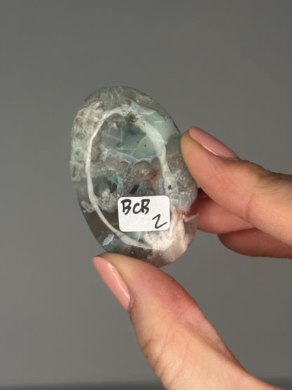 Flower Agate Palmstones - YOU PICK! | Natural Polished Crystal | Soft Floral Patterns | Perfect for Meditation, Healing & Carrying On-the-Go