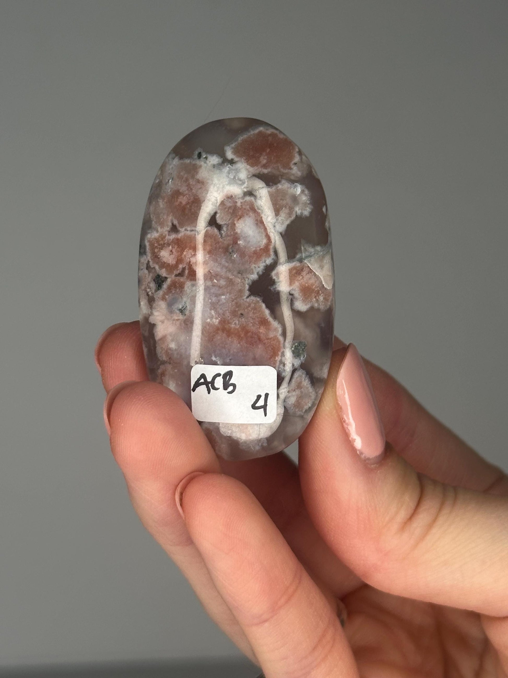 Flower Agate Palmstones - YOU PICK! | Natural Polished Crystal | Soft Floral Patterns | Perfect for Meditation, Healing & Carrying On-the-Go