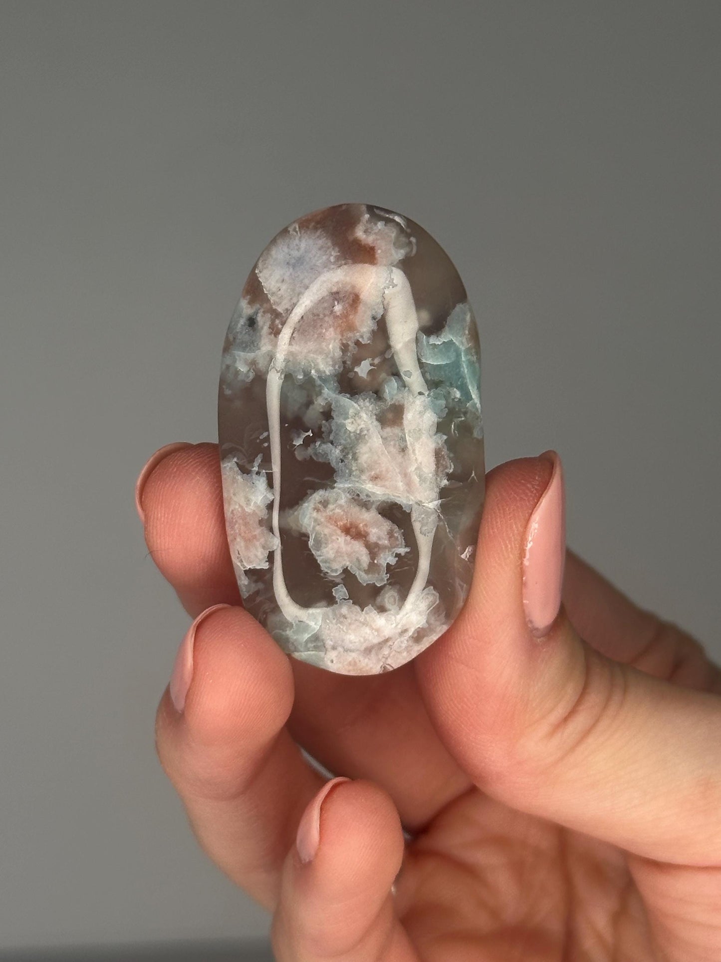 Flower Agate Palmstones - YOU PICK! | Natural Polished Crystal | Soft Floral Patterns | Perfect for Meditation, Healing & Carrying On-the-Go