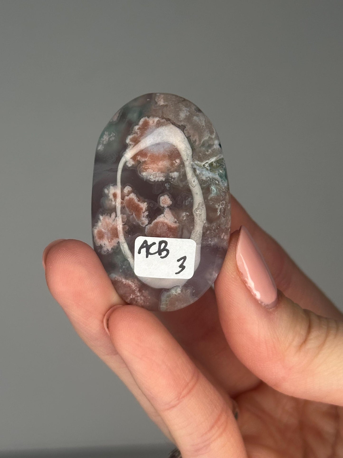 Flower Agate Palmstones - YOU PICK! | Natural Polished Crystal | Soft Floral Patterns | Perfect for Meditation, Healing & Carrying On-the-Go