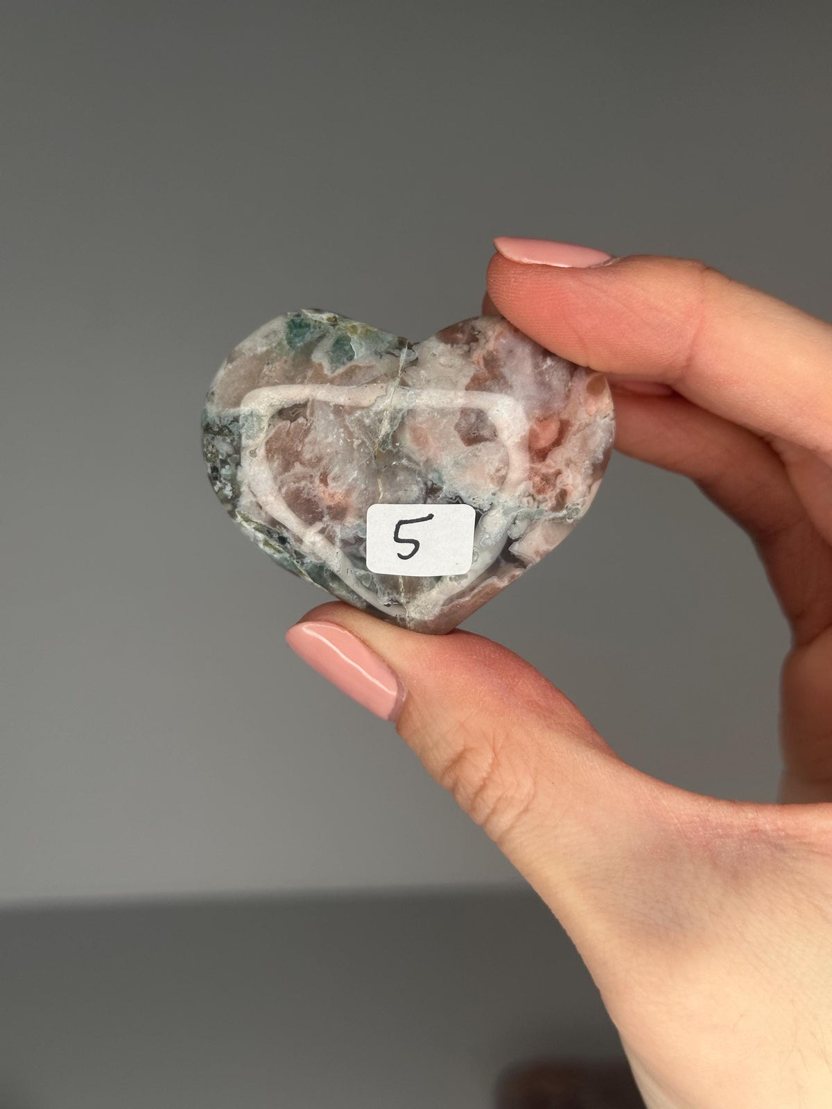 Flower Agate Hearts - YOU PICK! | Natural Polished Crystal | Soft Floral Patterns | Perfect for Meditation, Healing & Carrying On-the-Go