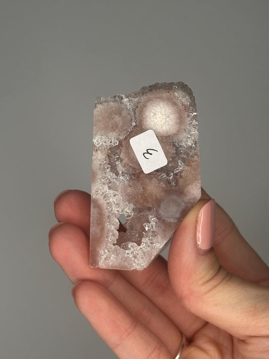 Pink Amethyst Flower Agate Freeform | Natural Crystal Sculpture | Decorative Mineral Display Piece for Home Decor Accent