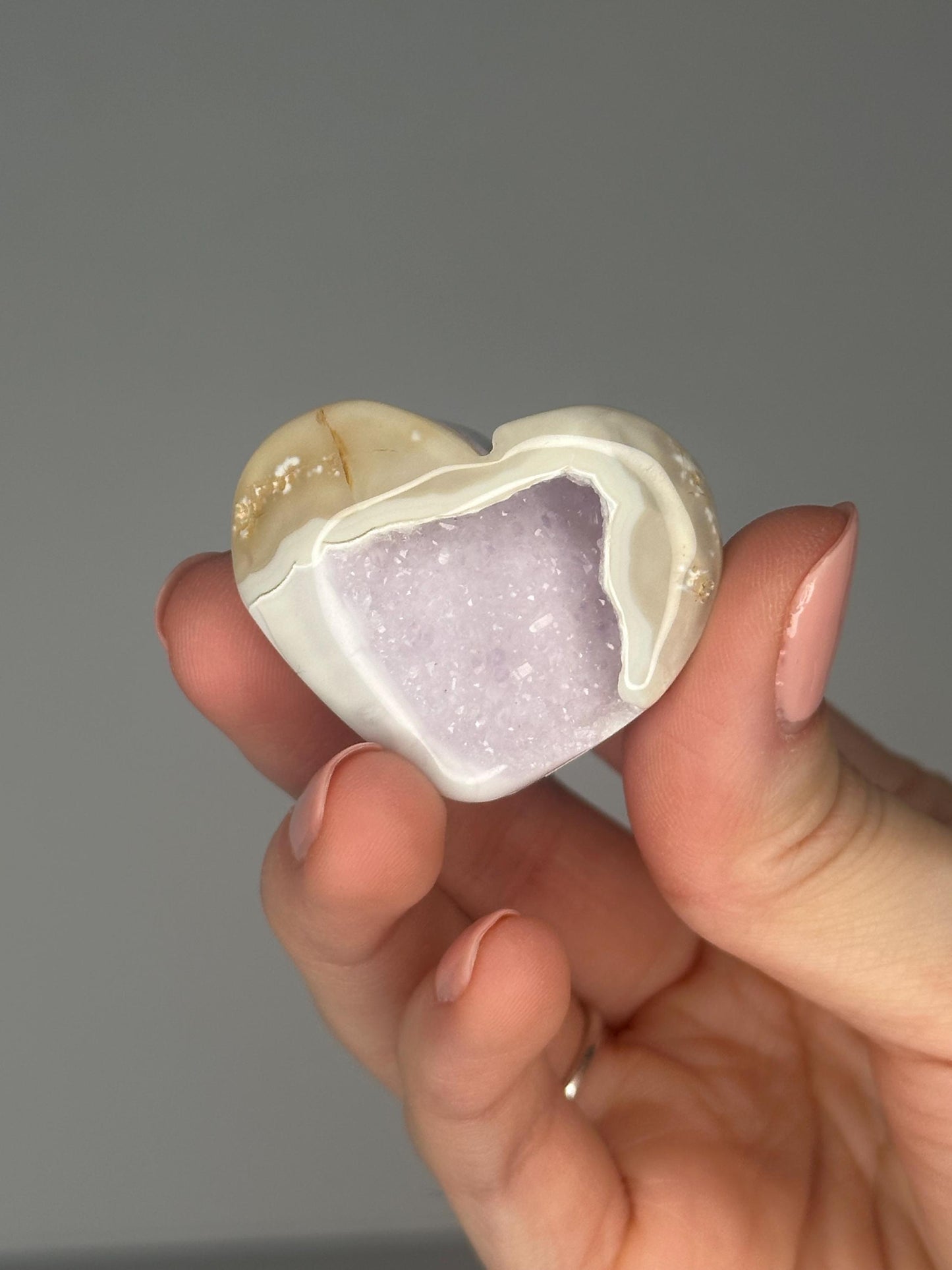 Druzy Agate Mini Heart - YOU PICK! | Natural Sparkling Agate Crystal Carving | Small Polished Heart Display Stone for Collectors & Decor