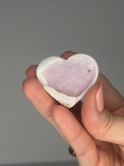 Druzy Agate Mini Hearts - YOU PICK! | Natural Sparkling Agate Crystal Carving | Small Polished Heart Display Stone for Collectors & Decor