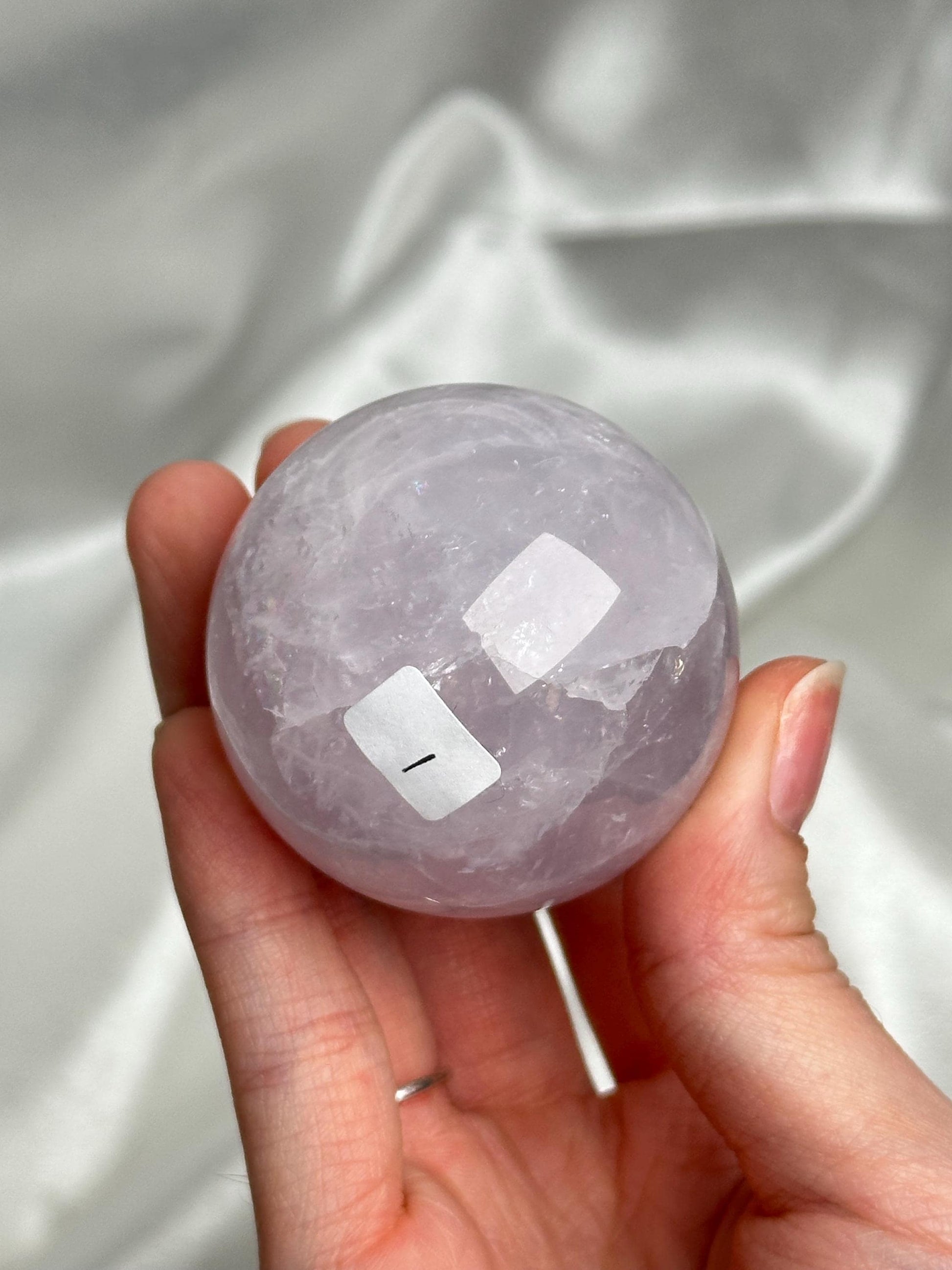 Periwinkle Rose Quartz Sphere | Natural Lavender Blue Pink Quartz Crystal Ball | Pastel Gemstone Decor, Collector Piece & Gift Idea