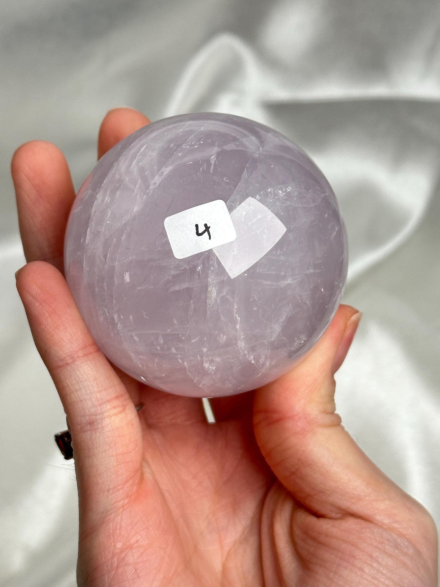 Periwinkle Rose Quartz Sphere | Natural Lavender Blue Pink Quartz Crystal Ball | Pastel Gemstone Decor, Collector Piece & Gift Idea