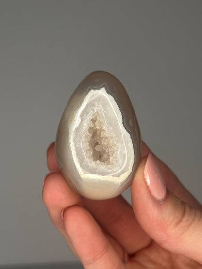 Druzy Agate Mini Eggs - YOU PICK! | Natural Sparkling Agate Crystal Carving | Small Polished Egg Display Stone for Collectors & Decor