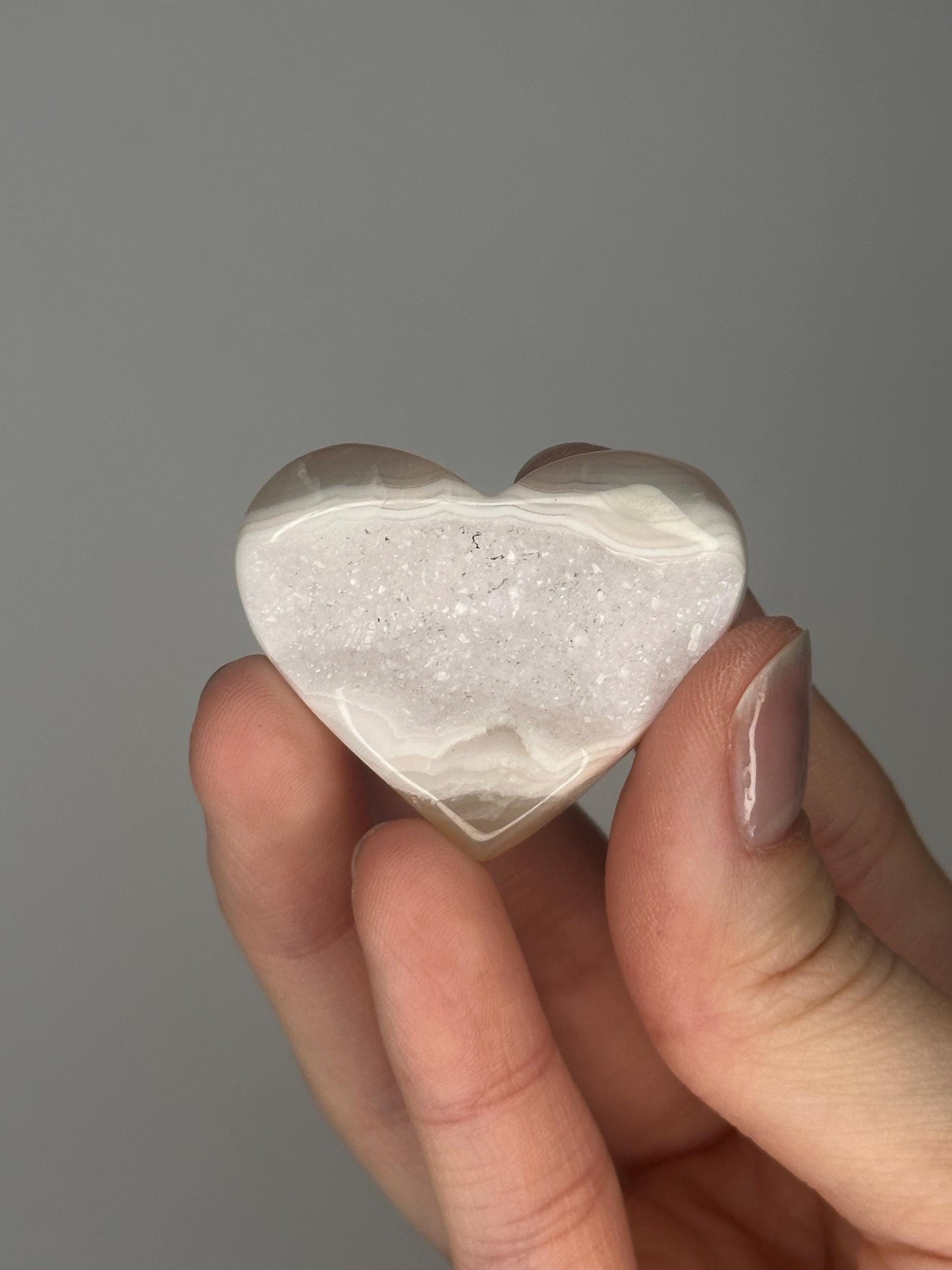 Druzy Agate Mini Hearts - YOU PICK! | Natural Sparkling Agate Crystal Carving | Small Polished Heart Display Stone for Collectors & Decor