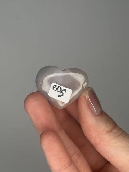 Druzy Agate Mini Hearts - YOU PICK! | Natural Sparkling Agate Crystal Carving | Small Polished Heart Display Stone for Collectors & Decor