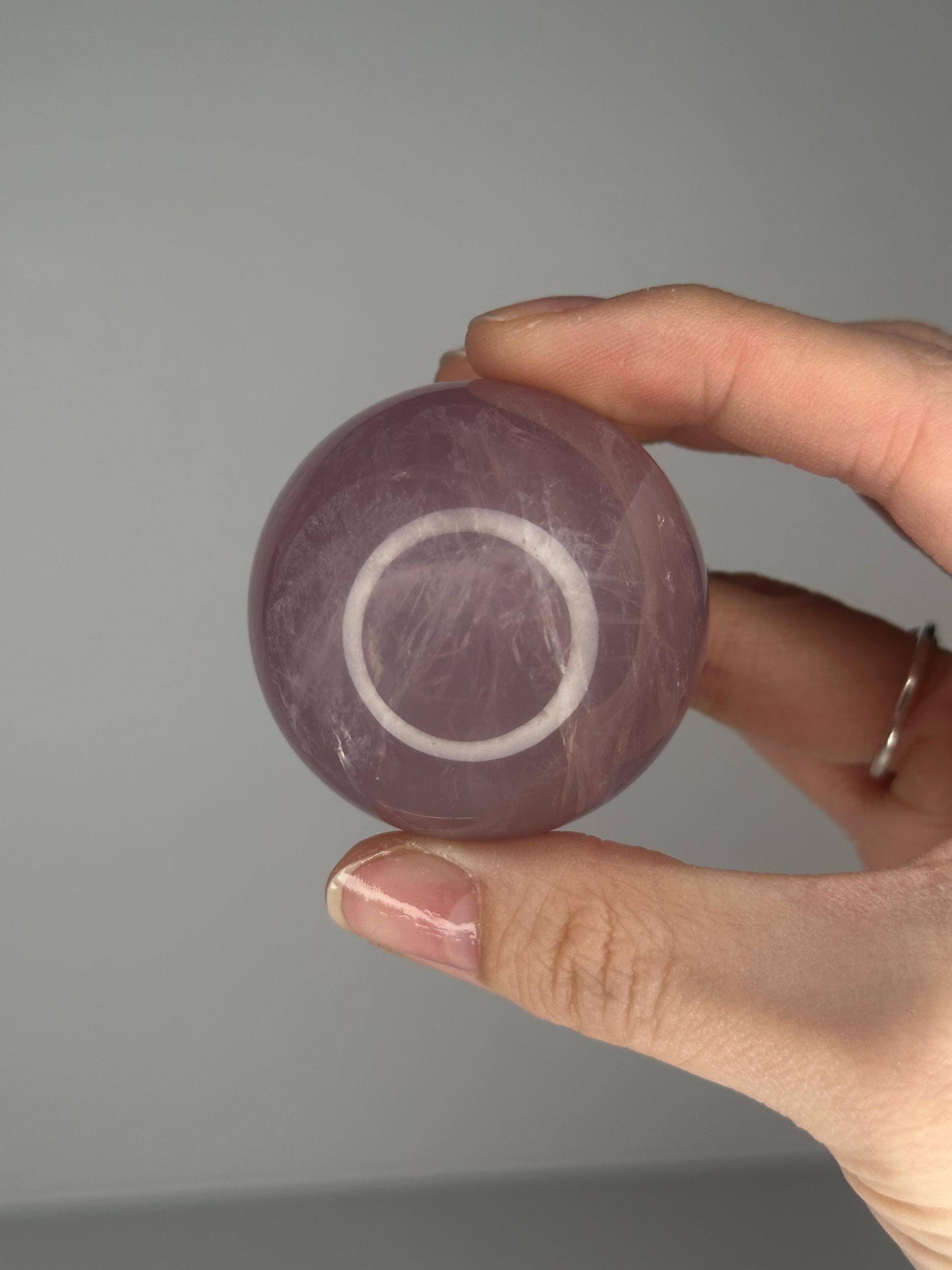 Rose Quartz Sphere – Polished Pink Crystal Orb of Love, Gentle Heart Chakra Stone, Decor, Meditation, or Gift Display