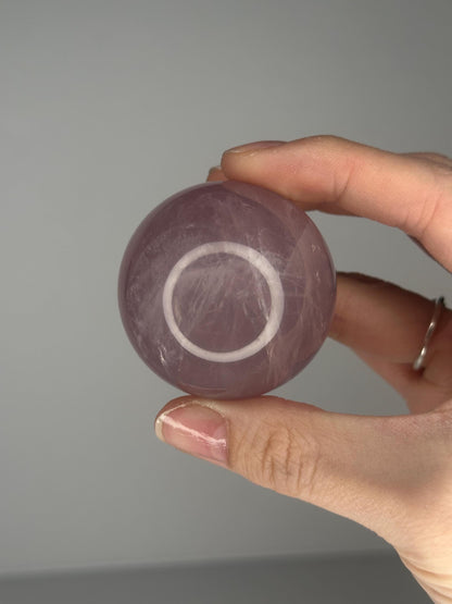 Rose Quartz Sphere – Polished Pink Crystal Orb of Love, Gentle Heart Chakra Stone, Decor, Meditation, or Gift Display